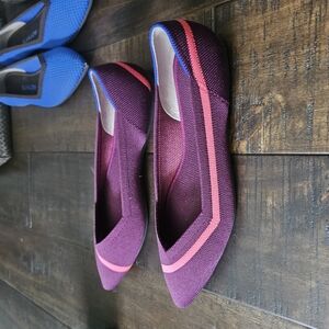 Rothy's Purple and Pink Flats with Pointed Toe